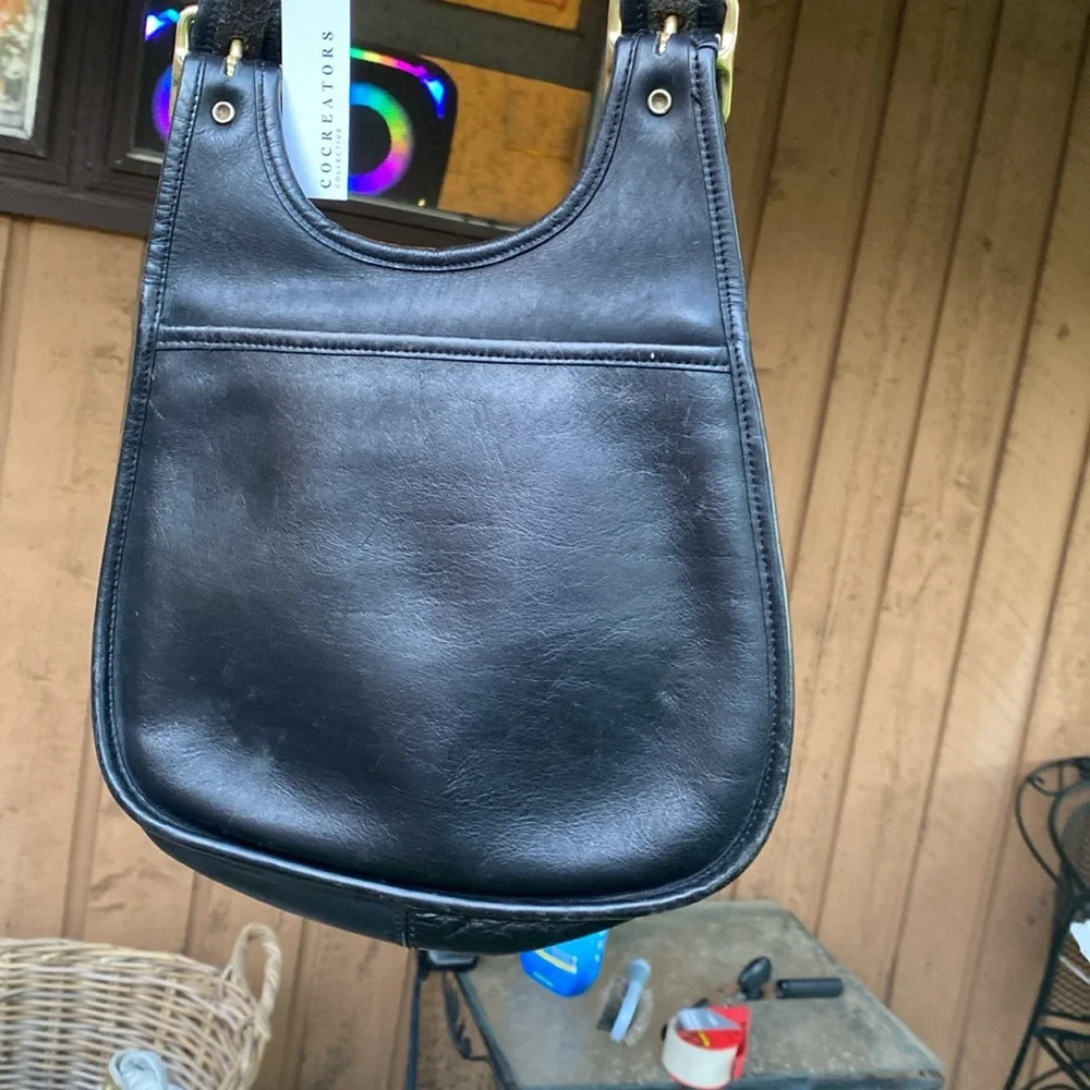 RARE COACH CRESCENT 1970’s SADDLE CROSSBODY BRASS HARDWARE